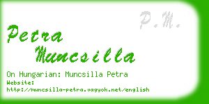 petra muncsilla business card